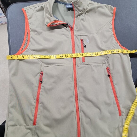 Little Donkey Andy Vest Men's Softshell Full Zip XXL Golf Vest Tan Orange - Picture 5 of 6